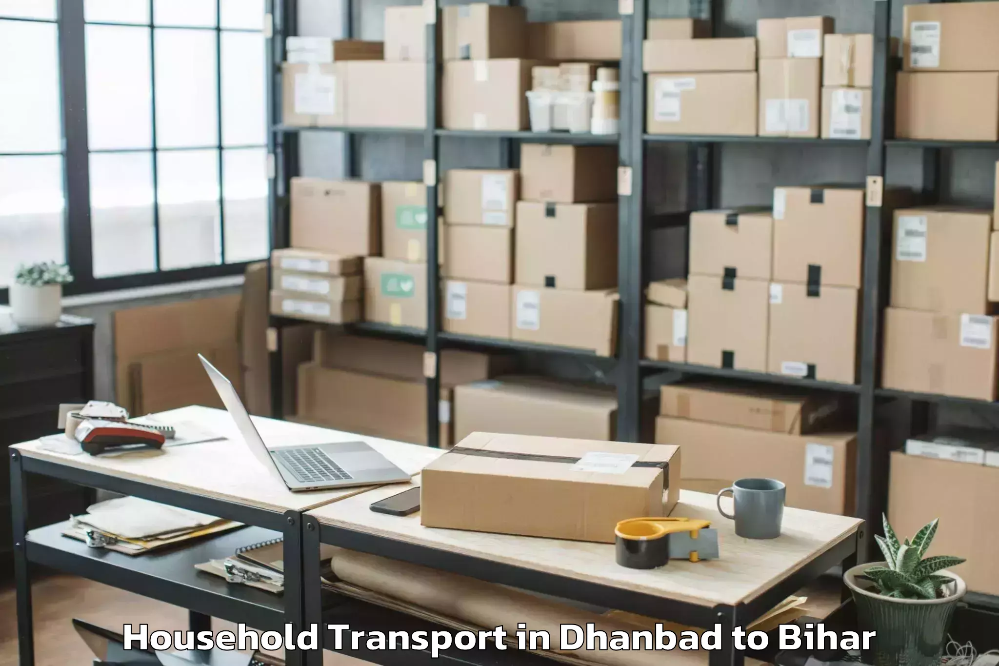 Affordable Dhanbad to Pipra Household Transport